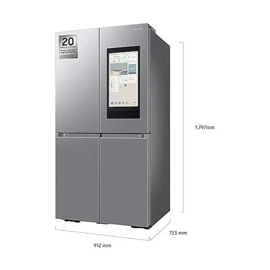 Frigorífico Samsung 5 Puertas Family Hub™️ 636L - Instalación Libre, Dispensador de Agua, WiFi, Centro de Bebidas, 91x182,5x73 cm